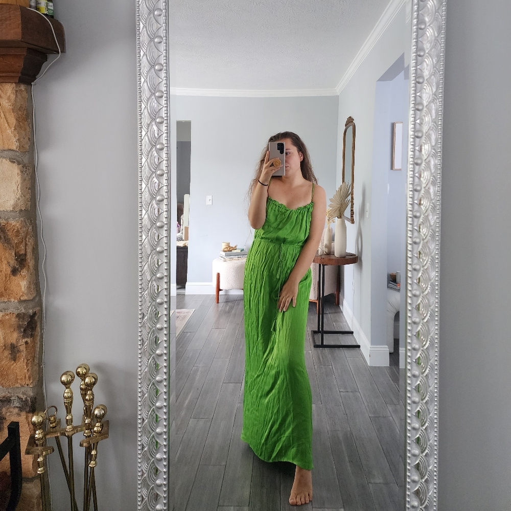 & Other Stories Green Strappy Dress